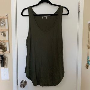 Green & striped tank tops